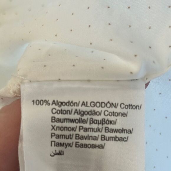 Mayoral Boys White Button-Up Slim Fit Polka Brown Dot Shirt - Size 7 - Picture 6 of 7